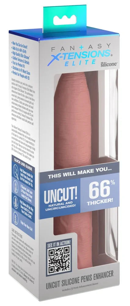 Uncut Silicone Penis Enhancer - Happytoys Sexshop: Toys for Feeling Happy & Easy 😊 - Discreet geleverd
