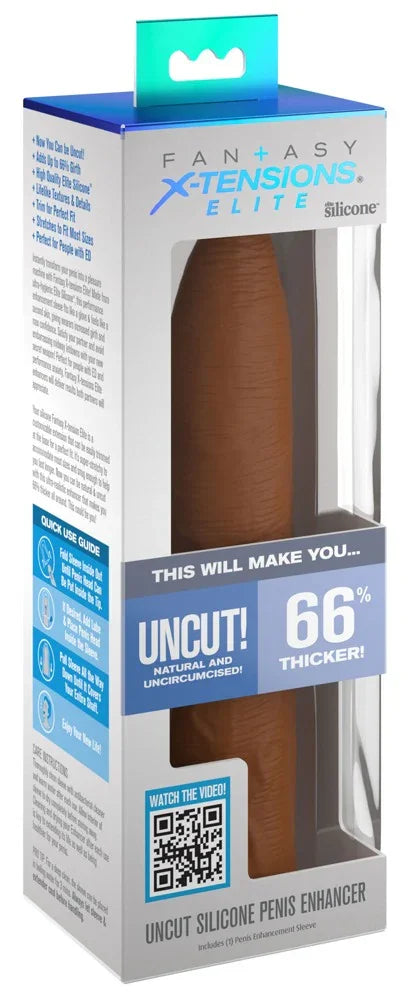Uncut Silicone Penis Enhancer - Happytoys Sexshop: Toys for Feeling Happy & Easy 😊 - Discreet geleverd