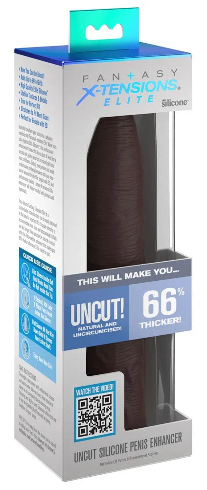 Uncut Silicone Penis Enhancer - Happytoys Sexshop: Toys for Feeling Happy & Easy 😊 - Discreet geleverd