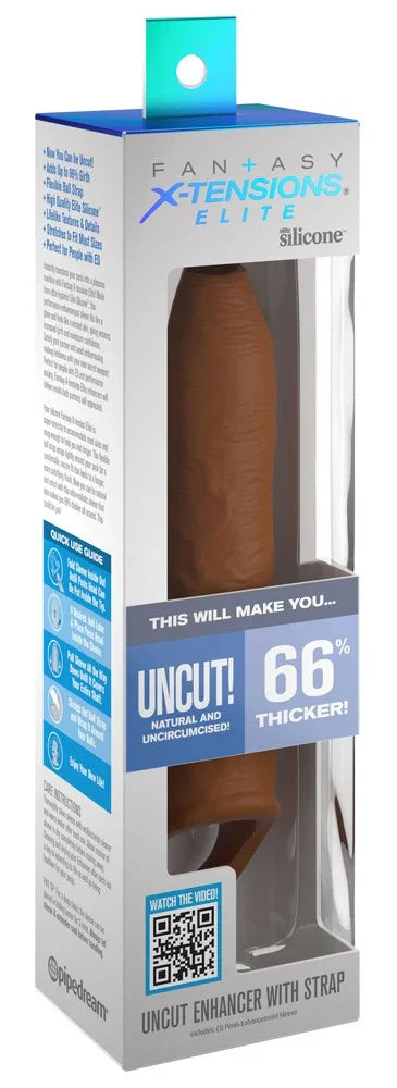 Uncut Enhancer with Strap - Happytoys Sexshop: Toys for Feeling Happy & Easy 😊 - Discreet geleverd