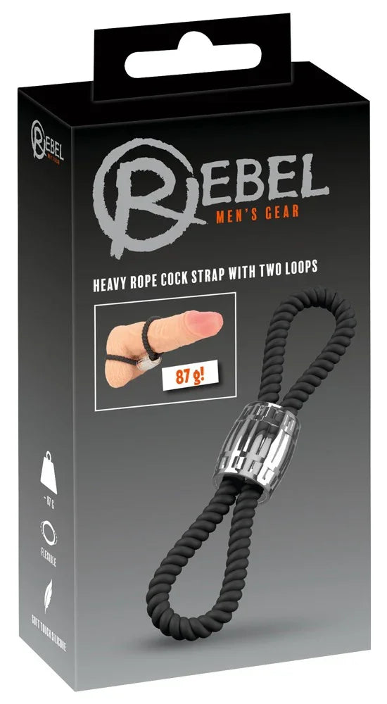 Heavy Rope Cock Strap with two Loops - Happytoys Sexshop: Toys for Feeling Happy & Easy 😊 - Discreet geleverd