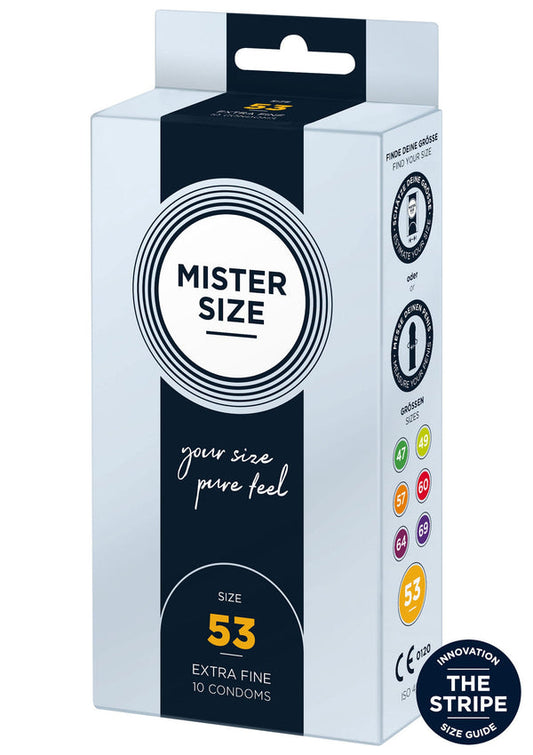 53mm_Condoms_10pcs_by_Mister_Size | bestel discreet online bij Happytoys, de erotische webshop geleid door een vrouw.