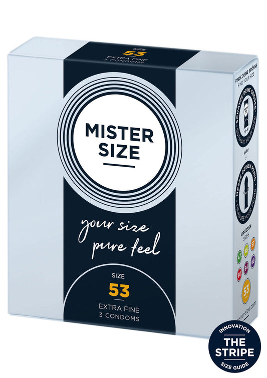 53mm Condoms 3pcs BY Mister Size