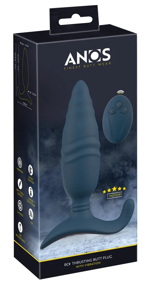 RC Thrusting Butt Plug with Vibration - Happytoys Sexshop: Toys for Feeling Happy & Easy 😊 - Discreet geleverd