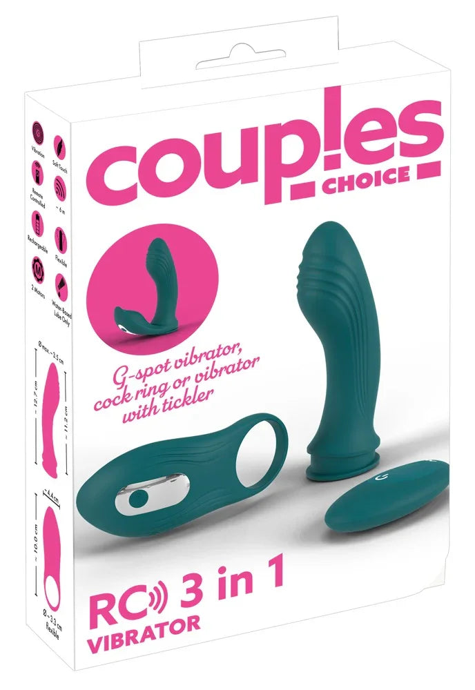RC 3 in 1 Vibrator - Happytoys Sexshop: Toys for Feeling Happy & Easy 😊 - Discreet geleverd