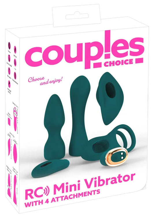 RC Mini Vibrator with 4 Attachments - Happytoys Sexshop: Toys for Feeling Happy & Easy 😊 - Discreet geleverd