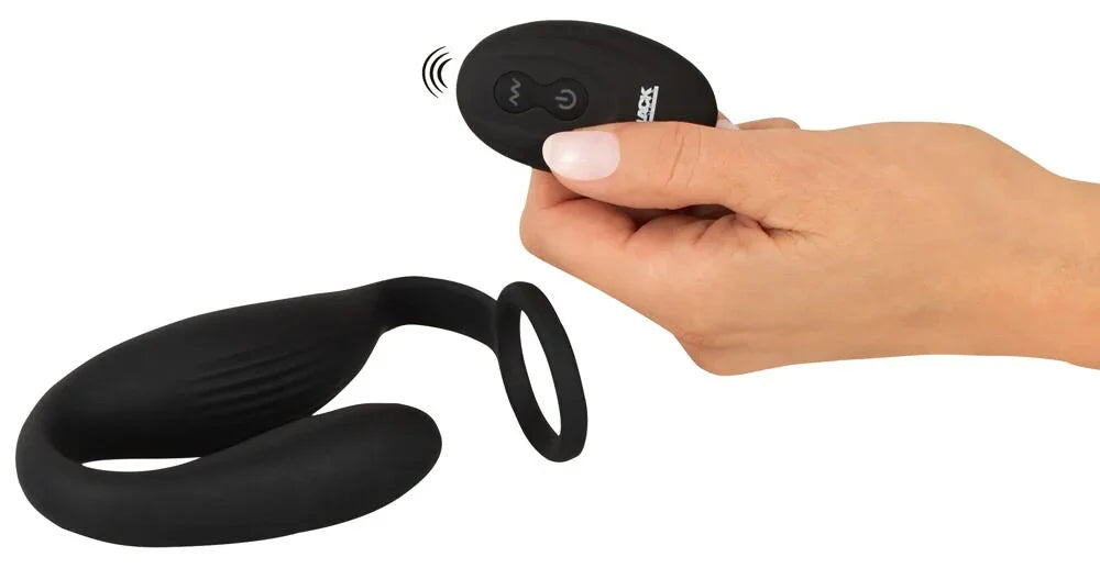 Cock ring with RC butt plug by Black Velvets - Happytoys Sexshop: Toys for Feeling Happy & Easy 😊 - Discreet geleverd