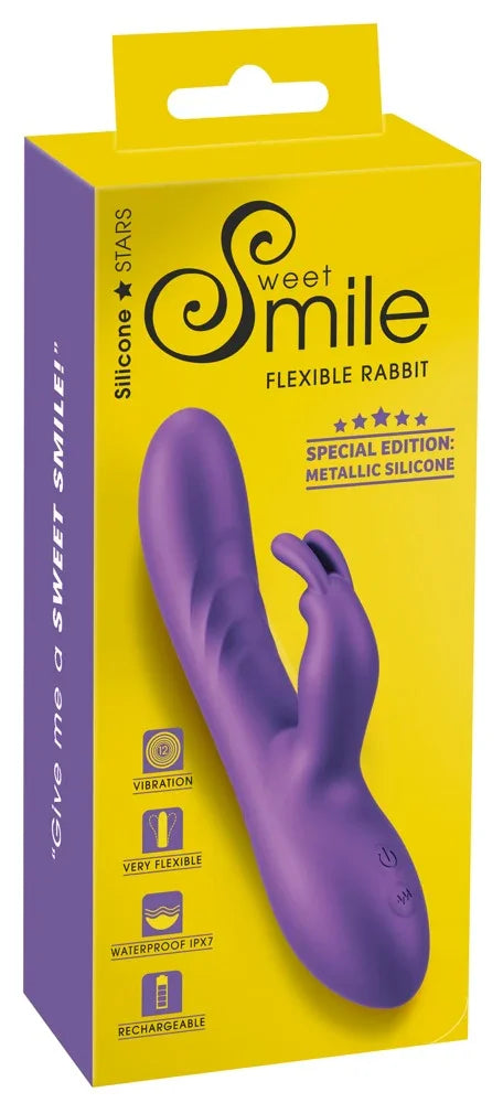 Flexible Rabbit Special Edition Metallic Silicone by Sweet Smile - Happytoys Sexshop: Toys for Feeling Happy & Easy 😊 - Discreet geleverd