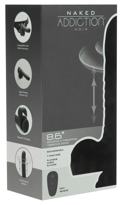 8,6" Rotating & Thrusting Vibrating Dong by Naked Addiction - Happytoys Sexshop: Toys for Feeling Happy & Easy 😊 - Discreet geleverd