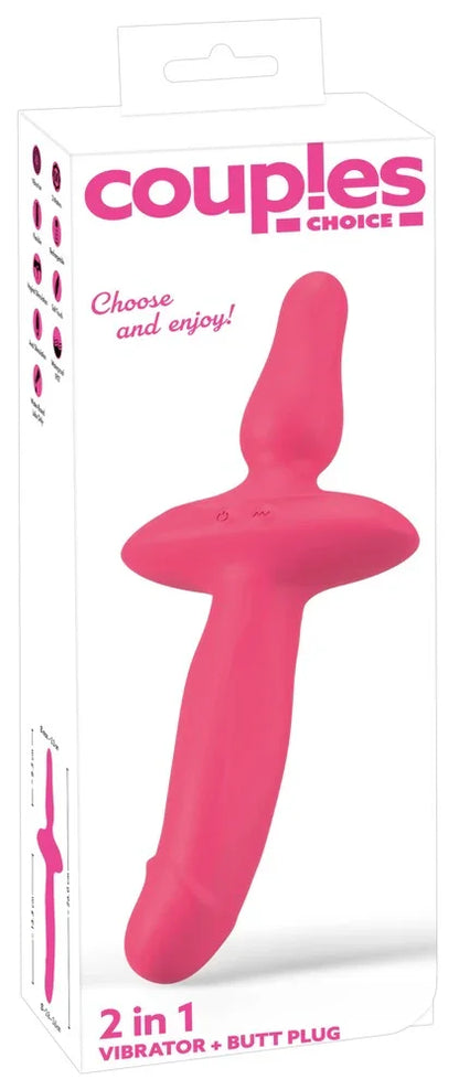 2in1 Vibrator + Butt Plug by Coup!es Choice - Happytoys Sexshop: Toys for Feeling Happy & Easy 😊 - Discreet geleverd