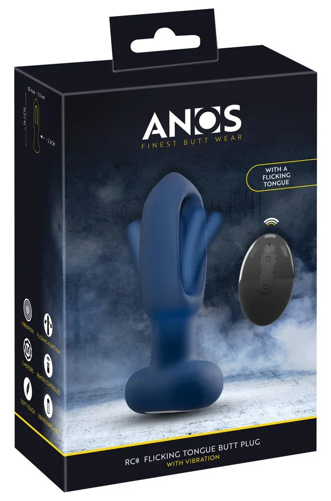 RC Flicking Tongue Butt Plug by Anos - Happytoys Sexshop: Toys for Feeling Happy & Easy 😊 - Discreet geleverd