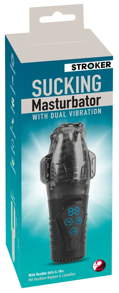 Sucking Masturbator with Dual Vibration by Stroker - Happytoys Sexshop: Toys for Feeling Happy & Easy 😊 - Discreet geleverd