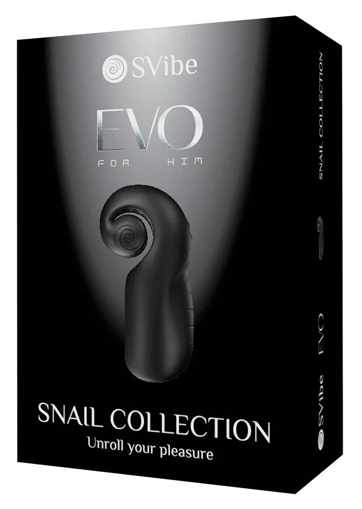 EVO Masturbator by Snail Vibe Black - Happytoys Sexshop: Toys for Feeling Happy & Easy 😊 - Discreet geleverd