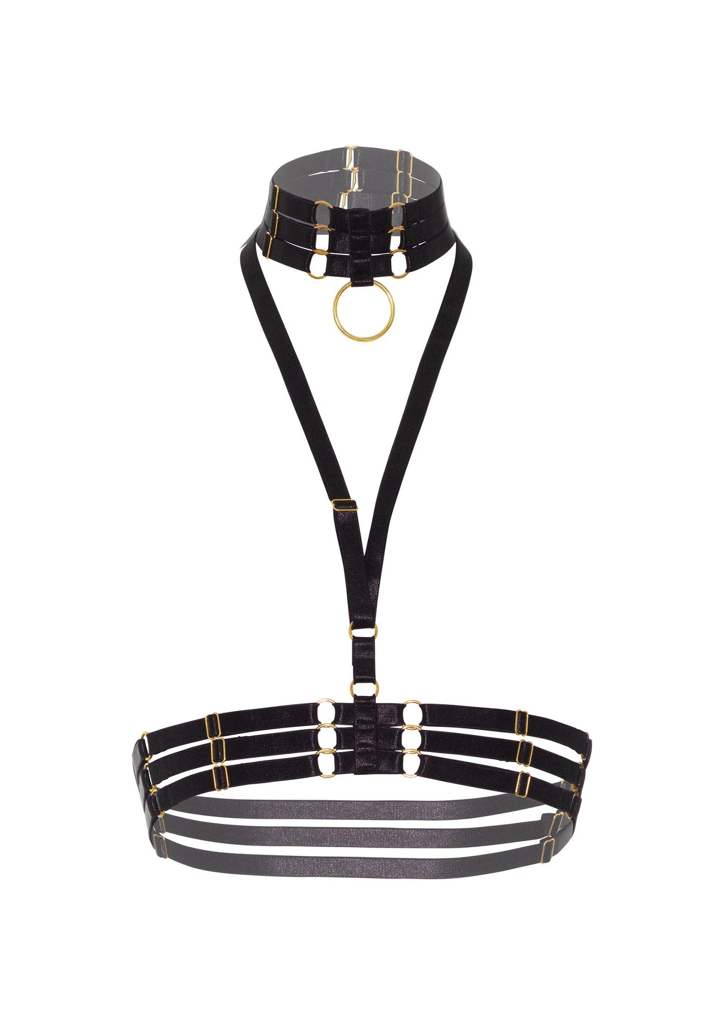 Halter Harness Plus O-Ring Collar by Kinky Diva