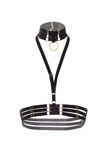 Halter Harness Plus O-Ring Collar by Kinky Diva