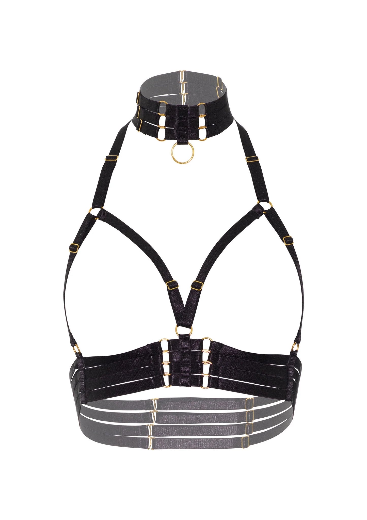 Offener Körbchen-BH mit O-Ring-Kragen von Kinky Diva
