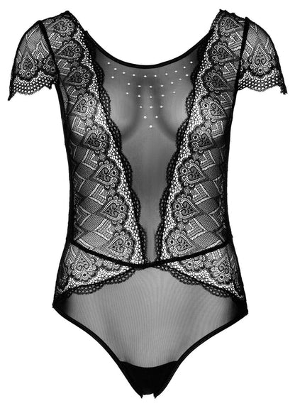 Teddy aus floraler Spitze und Mesh