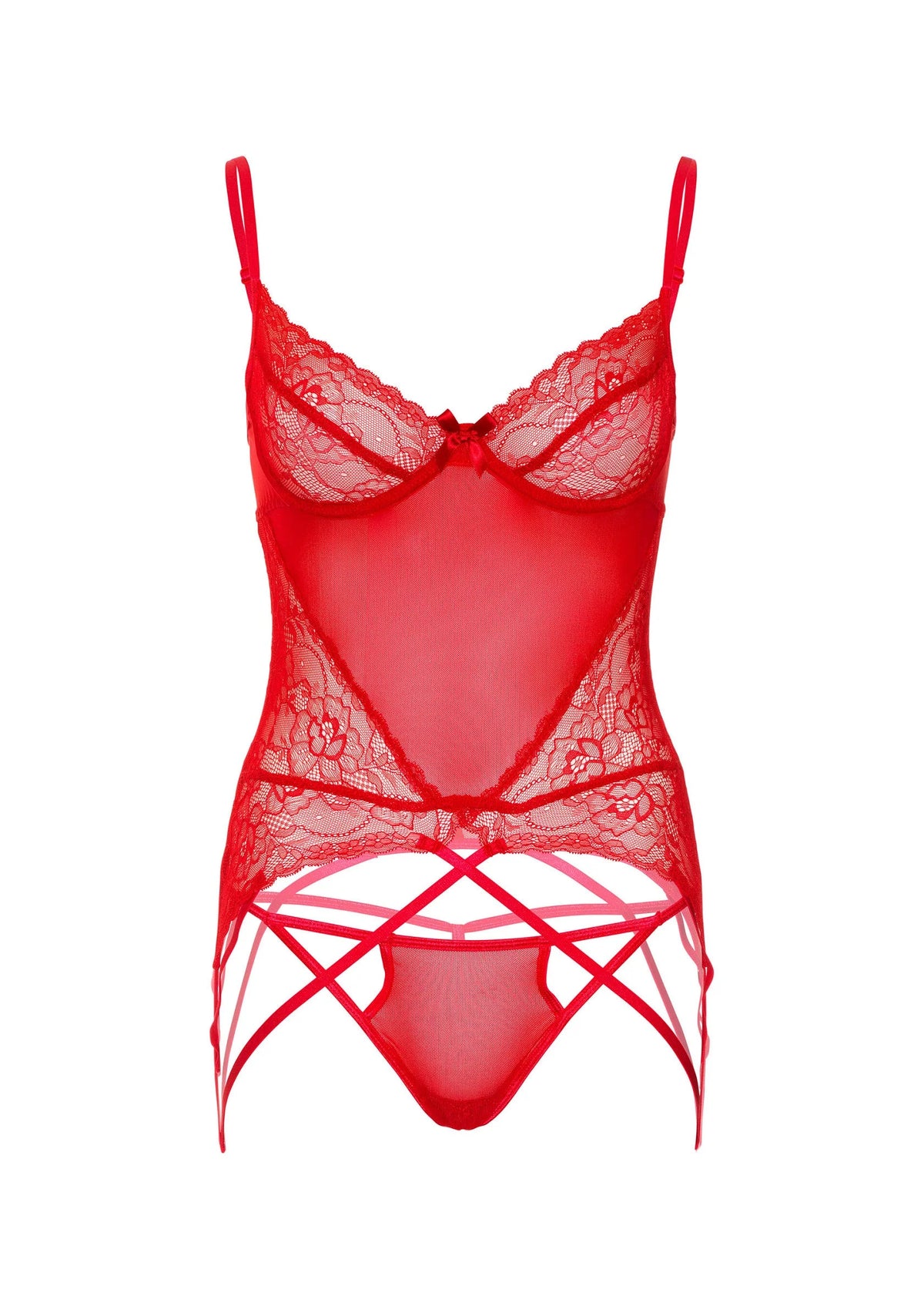 Bestel: Lace and Mesh Cami Set - bij Happytoys: de erotische sex webshop | liever Happy dan Easy ⭐⭐⭐⭐⭐