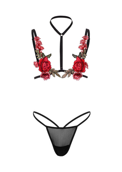 Bestel: Roses Bra and Panty Set by Daring Intimates - bij Happytoys: de erotische sex webshop | liever Happy dan Easy ⭐⭐⭐⭐⭐