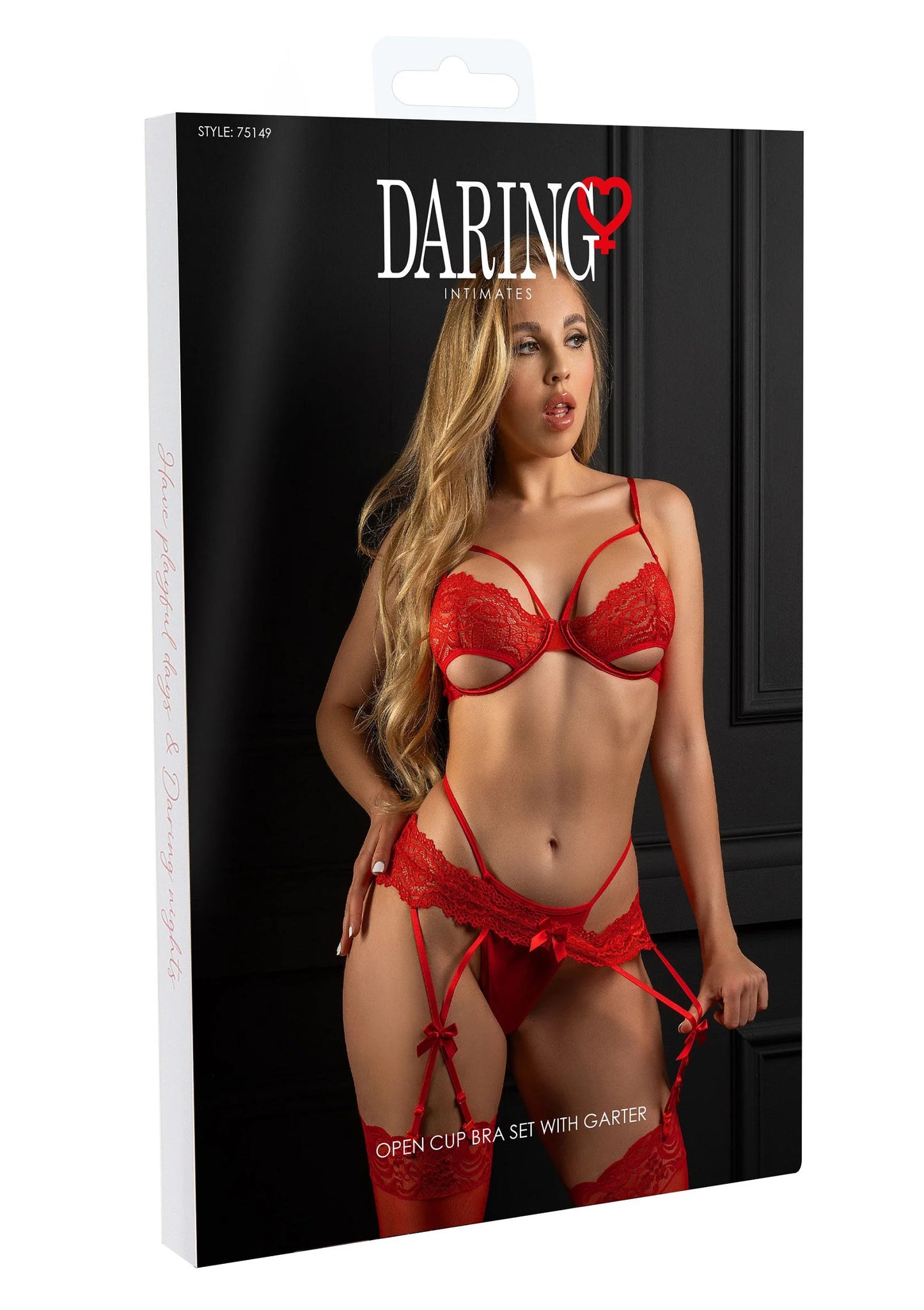 Ungefüttertes BH-Set mit Strumpfband von Daring Intimates