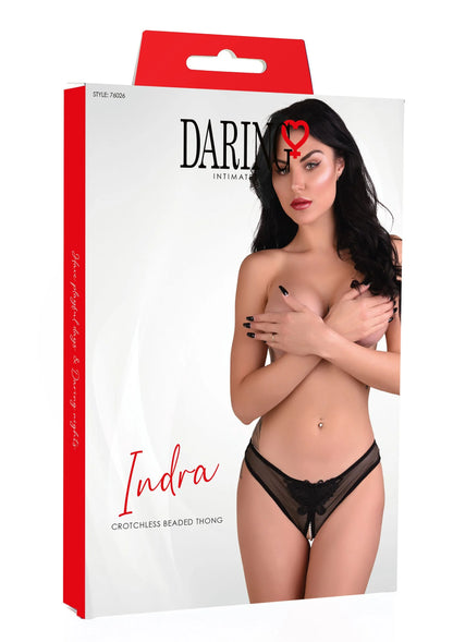 Bestel: Indra crotchless beaded thong - bij Happytoys: de erotische sex webshop | liever Happy dan Easy ⭐⭐⭐⭐⭐