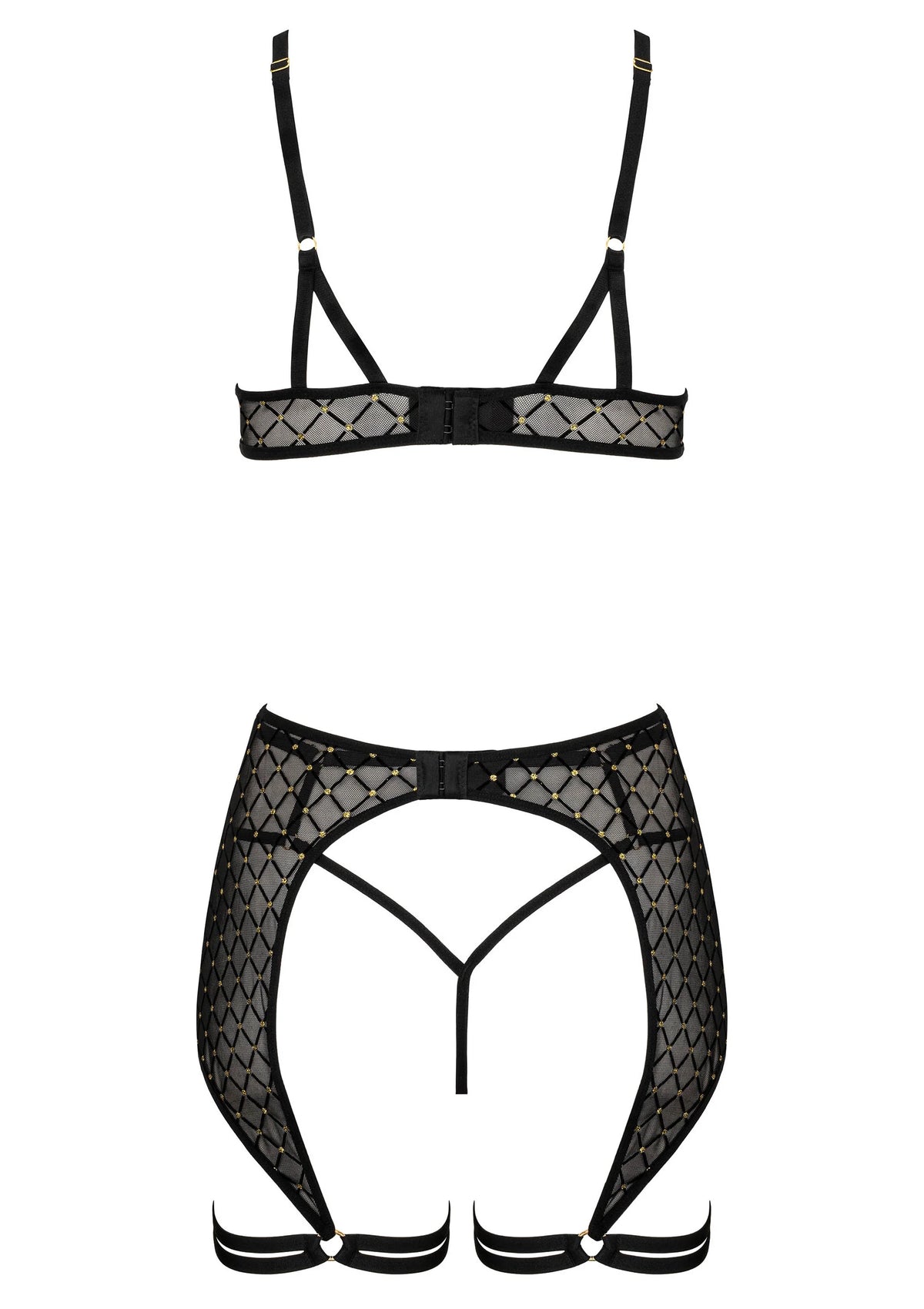 Beste vandaag nog: 3 Pcs Set THP101 Lingerie tbra, panty and garter L/XL by Kotek - bij Happytoys Sexshop: Toys for Feeling Happy & Easy 😊