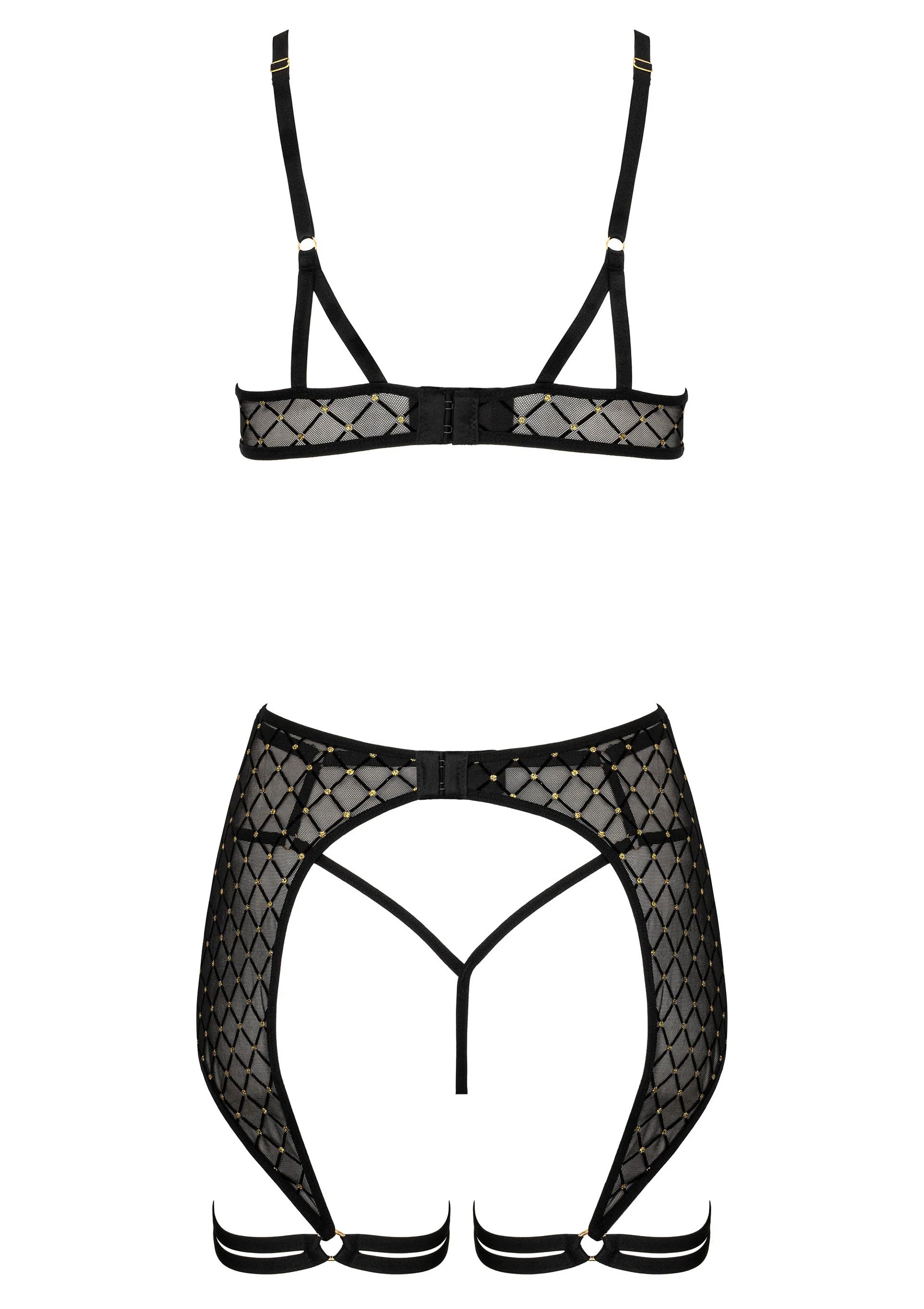 Beste vandaag nog: 3 Pcs Set THP101 Lingerie tbra, panty and garter L/XL by Kotek - bij Happytoys Sexshop: Toys for Feeling Happy & Easy 😊