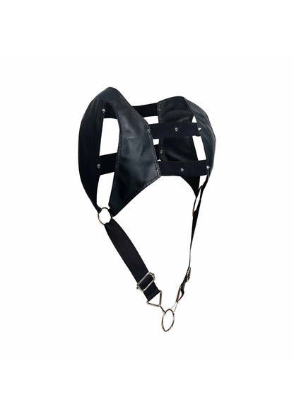 Bestel: DNGEON Top Cockring Harness - bij Happytoys: de erotische sex webshop | liever Happy dan Easy ⭐⭐⭐⭐⭐ - Default Title - 81295 - BLACK - O/S