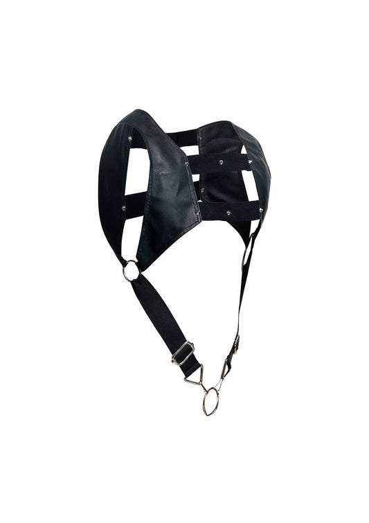 Bestel: DNGEON Top Cockring Harness - bij Happytoys: de erotische sex webshop | liever Happy dan Easy ⭐⭐⭐⭐⭐ - Default Title - 81295 - BLACK - O/S