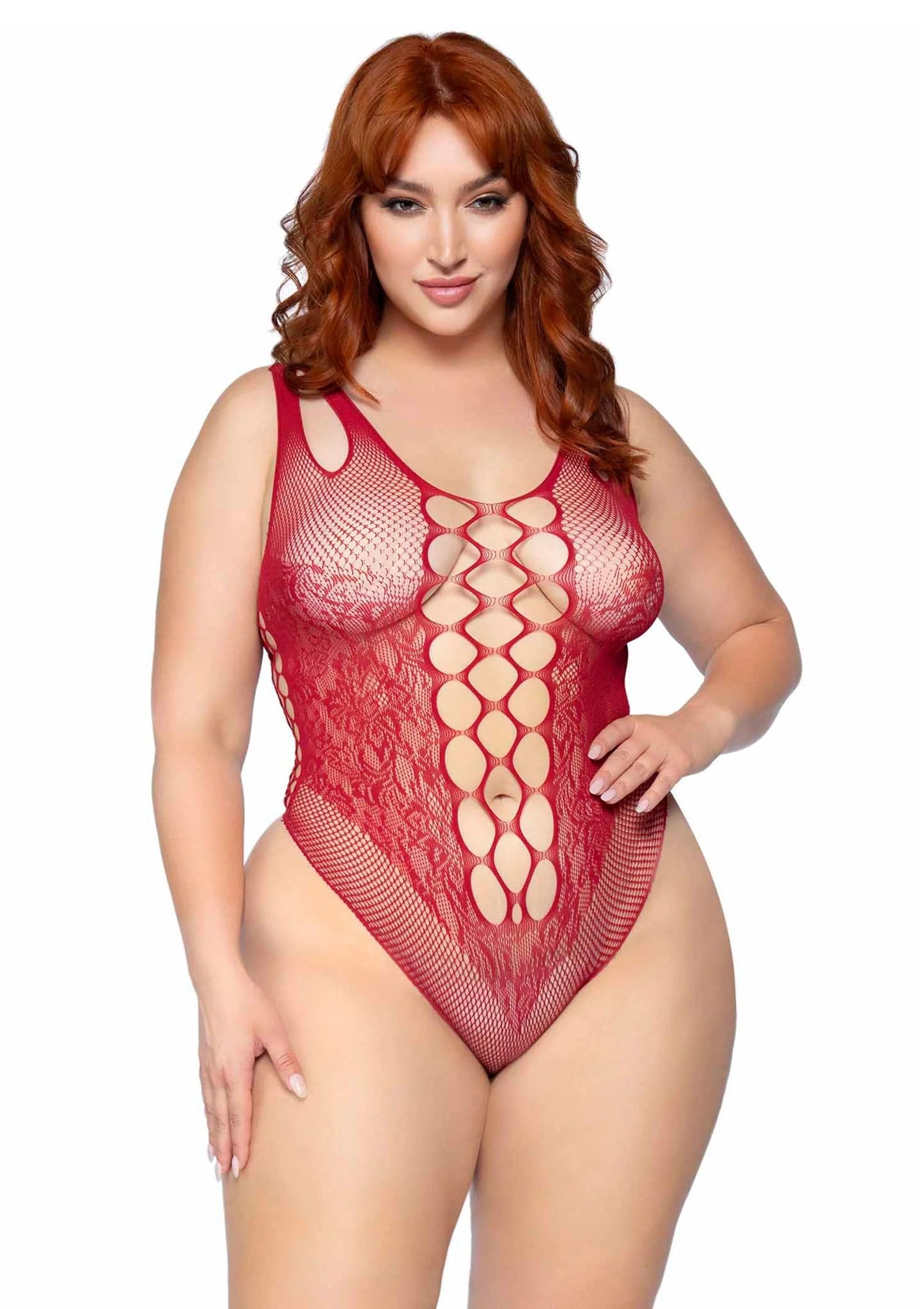 Plus Seamless Bodysuit with Shoulder Straps