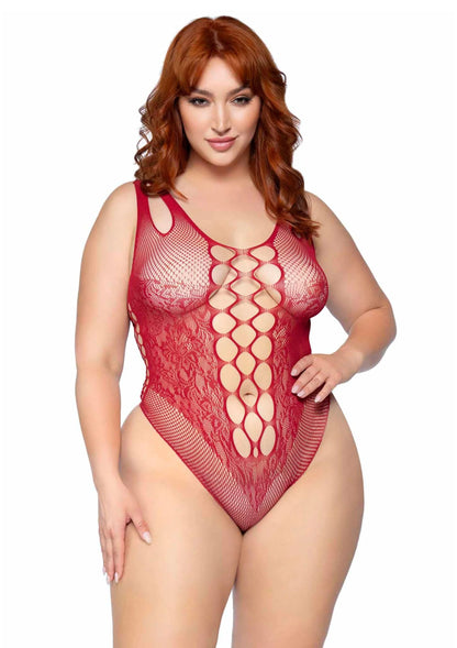 Plus Seamless Bodysuit with Shoulder Straps