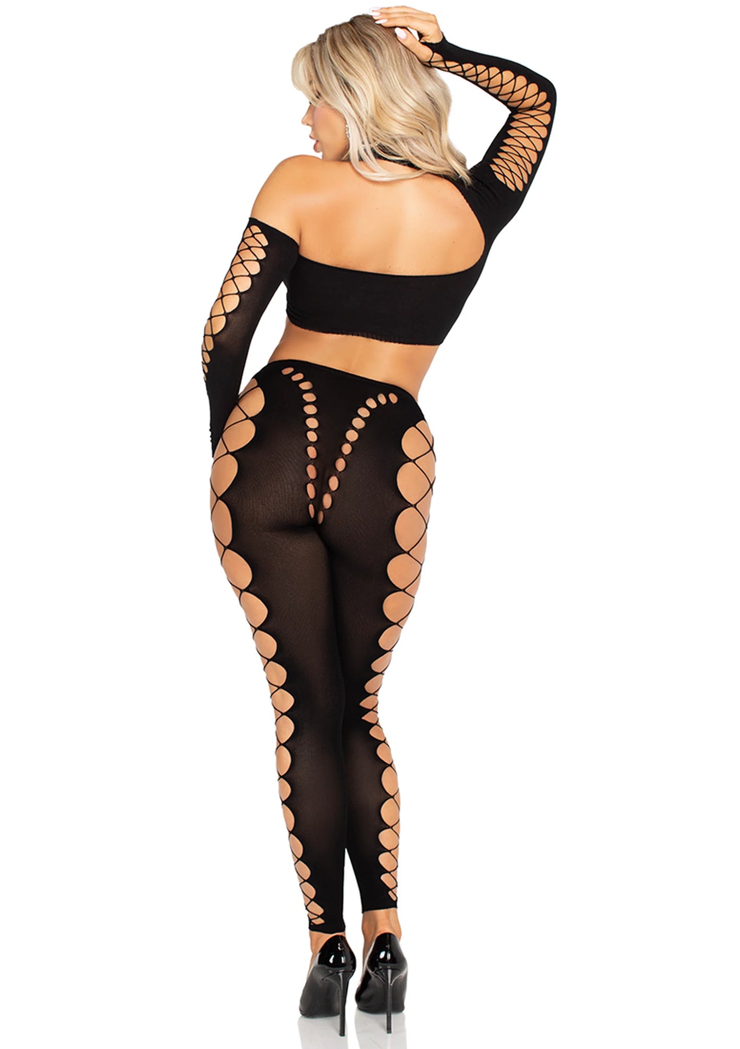 Seamless Cut-Out Crop Top and Legging by Leg Avenue