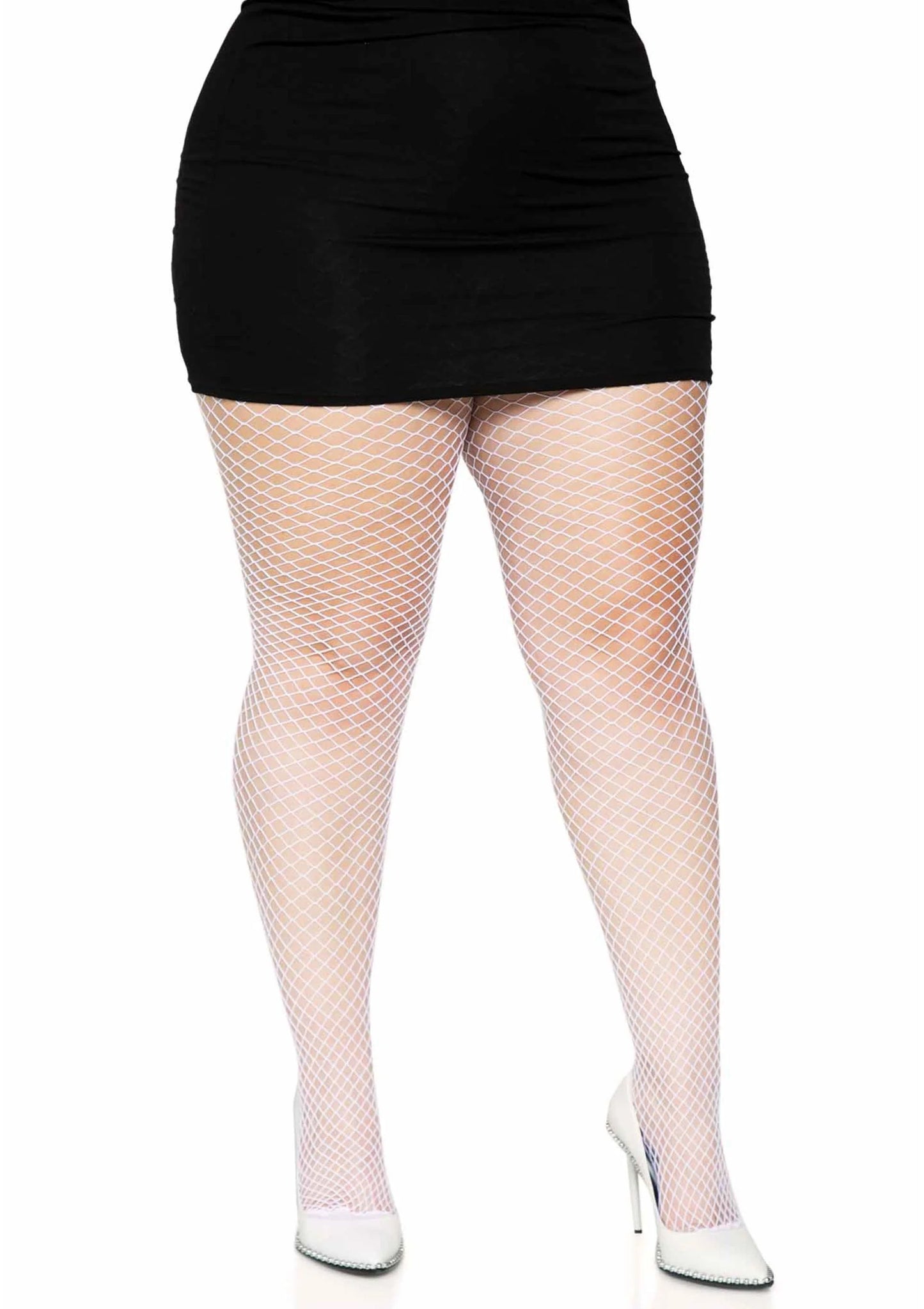 Plus Elastane Industrial Fishnet Pantyhose