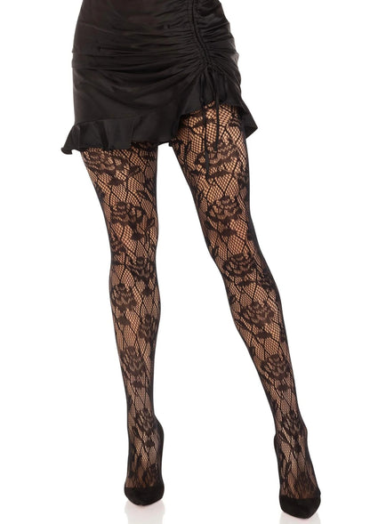 Beste vandaag nog: Wild Rose Net Pantyhose - bij Happytoys Sexshop: online sex shop for Feeling Happy & Easy 😊 - Default Title - 82093 - BLACK - O/S