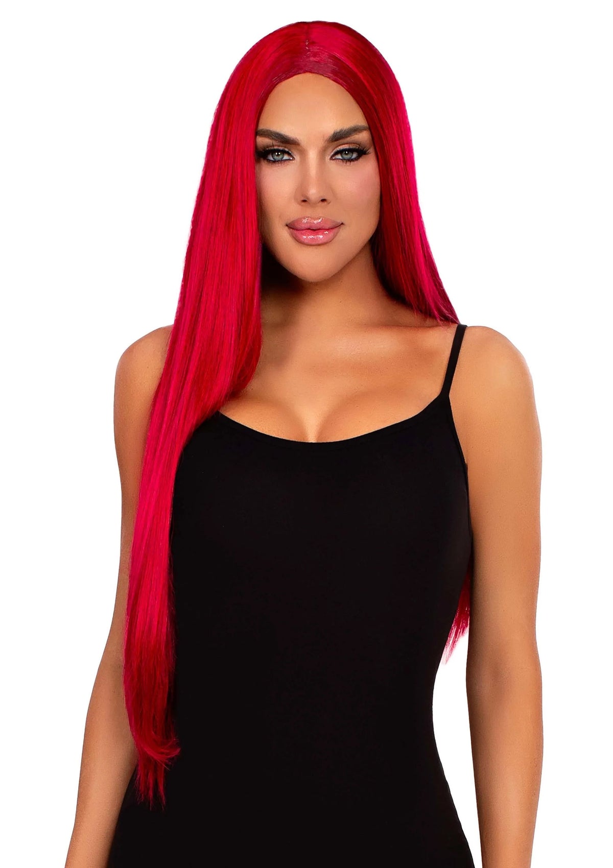 Bestel: Long Straight Center Part Wig by Leg Avenue - bij Happytoys.nl, happytoys.be, Happytoys.ae: erotische sex webshop | liever Happy dan Easy ⭐⭐⭐⭐⭐