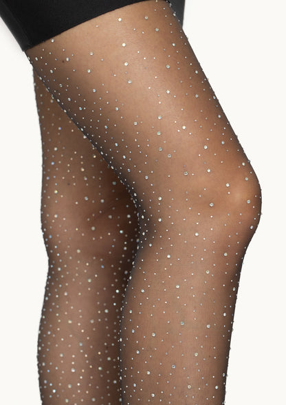 Bestel: Sheer Rhinestone Elastane Pantyhose - bij Happytoys: de erotische sex webshop | liever Happy dan Easy ⭐⭐⭐⭐⭐