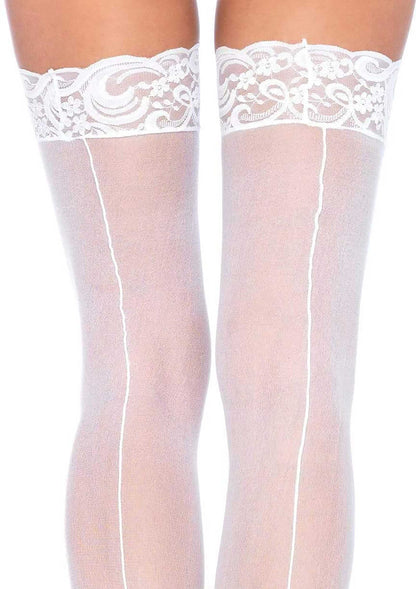 Bestel: Sheer Stockings With Backseam by Leg Avenue - bij Happytoys: de erotische sex webshop | liever Happy dan Easy ⭐⭐⭐⭐⭐