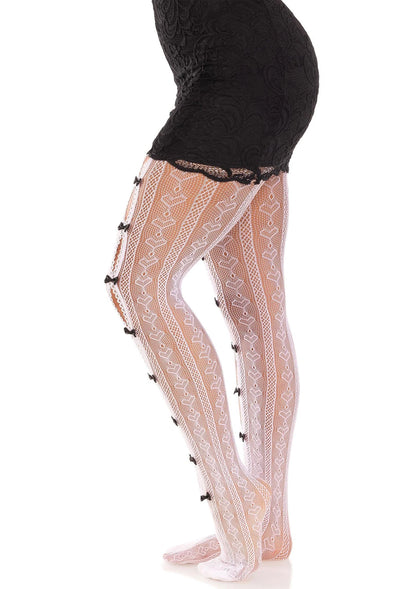 Bestel: Sweetheart Striped Net Pantyhose - bij Happytoys: de erotische sex webshop | liever Happy dan Easy ⭐⭐⭐⭐⭐