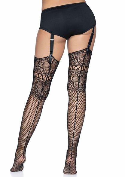 Leg Avenue Netzstrümpfe mit Naht