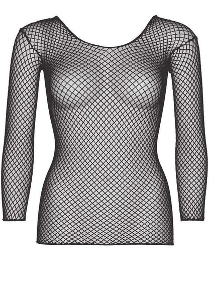 Elastane Long Sleeved Fishnet Shirt by Leg Avenue – Stretch Mesh Top