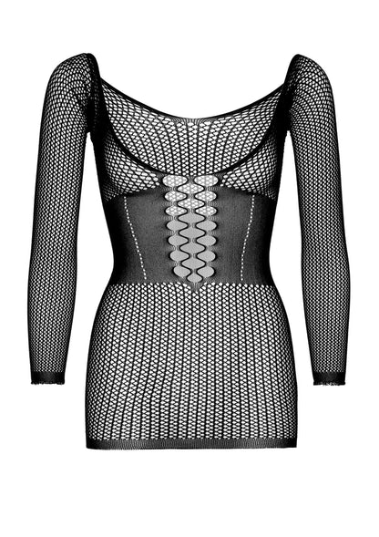 Bestel: Net Long Sleeve Mini Dress - bij Happytoys: de erotische sex webshop | liever Happy dan Easy ⭐⭐⭐⭐⭐