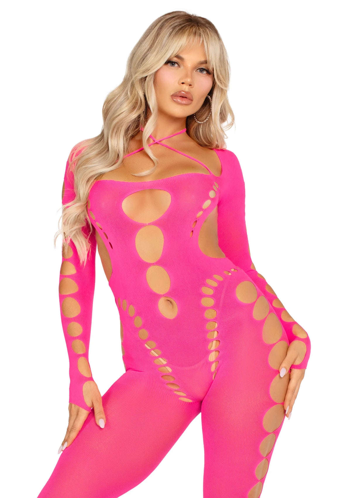 Bestel: Opaque Cut - Out Footless Bodystocking by Leg Avenue - bij Happytoys: de erotische sex webshop | liever Happy dan Easy ⭐⭐⭐⭐⭐