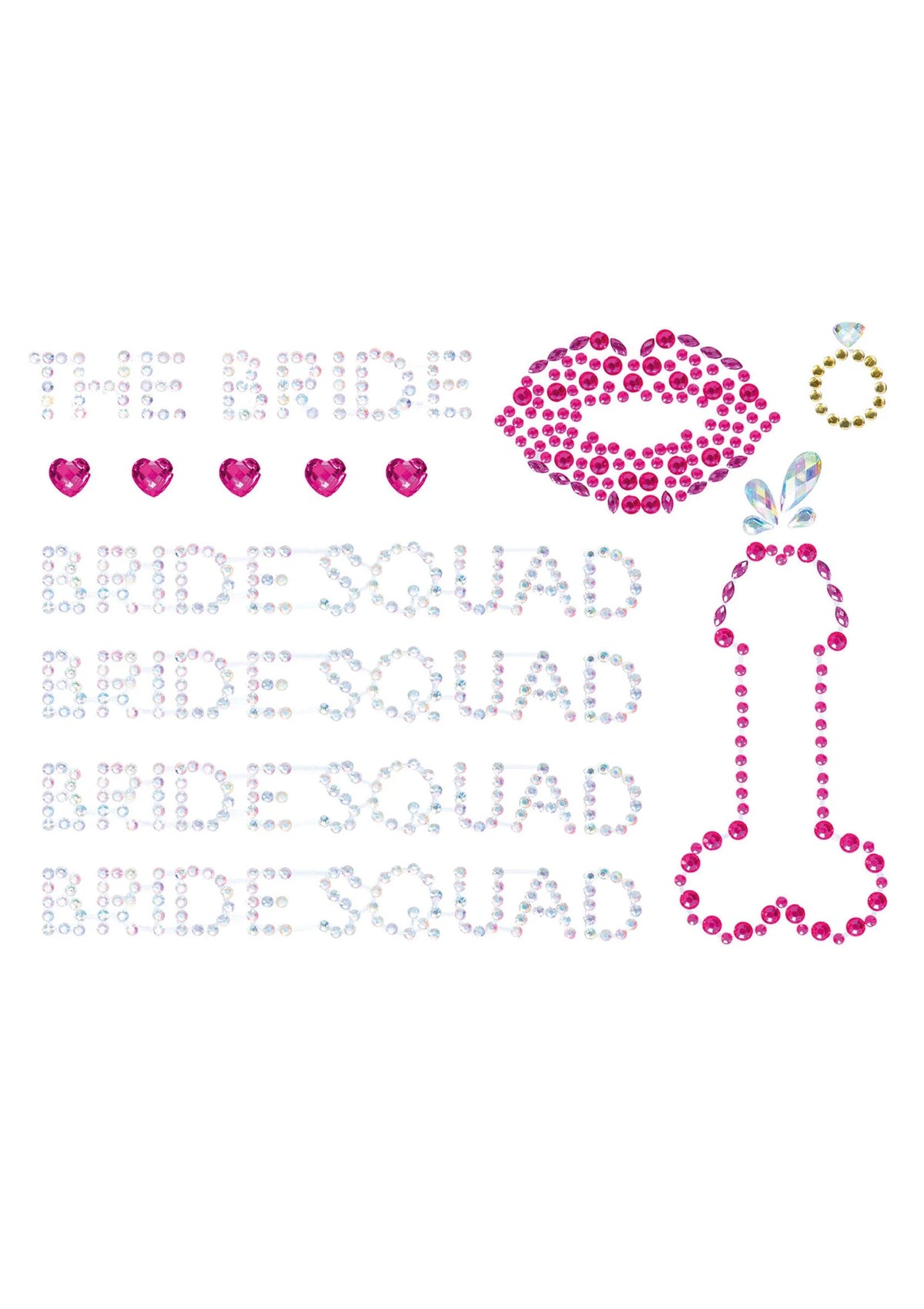 Bestel: Bride Squad Adhesive Body Jewels - bij Happytoys: de erotische sex webshop | liever Happy dan Easy ⭐⭐⭐⭐⭐ - Default Title - 88024 - MULTICOLOR - O/S