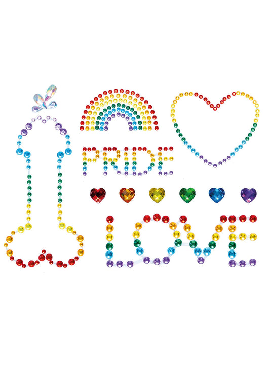 Pride Adhesive Body Jewels Stickers by Leg Avenue