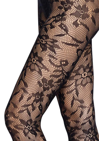 Bestel: Seamless Floral Lace Pantyhose - bij Happytoys: de erotische sex webshop | liever Happy dan Easy ⭐⭐⭐⭐⭐