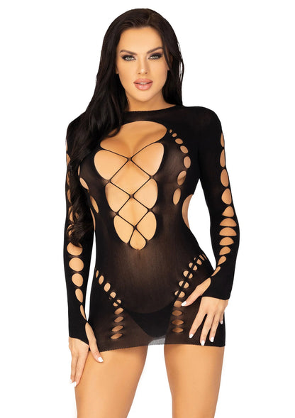 Bestel: Mini Dress with Faux Lace Up Detail - bij Happytoys: de erotische sex webshop | liever Happy dan Easy ⭐⭐⭐⭐⭐