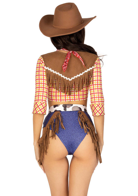 Playful Cowboy Top and Pants by Leg Avenue