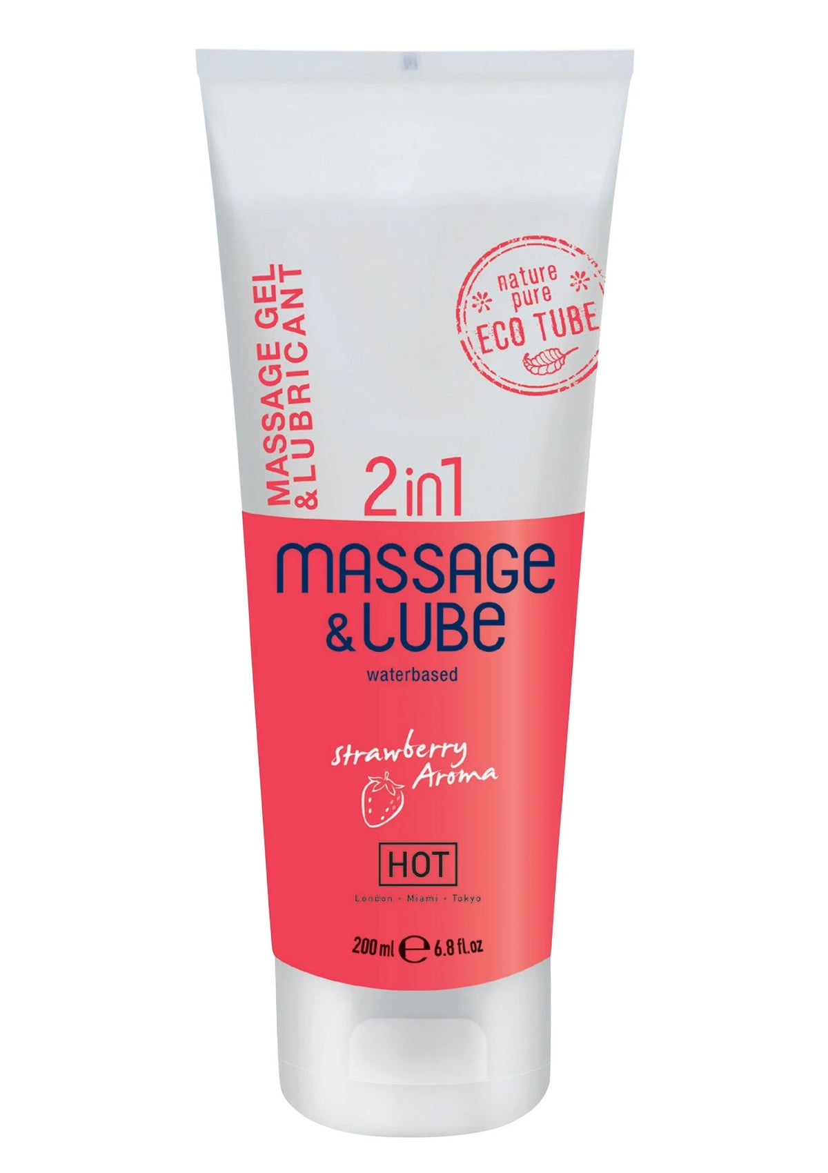 Bestel: Massage & Glide Gel 2 in 1 - bij Happytoys: de erotische sex webshop | liever Happy dan Easy ⭐⭐⭐⭐⭐ - Default Title - 90239 - STRAWBERRY - 200