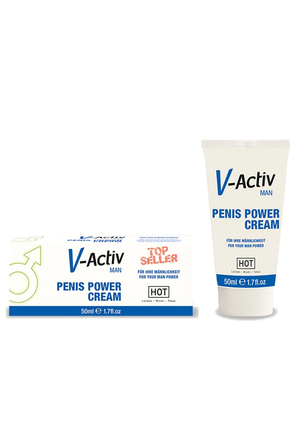 Bestel: V - Activ Penis Power Cream 50 ml - bij Happytoys: de erotische sex webshop | liever Happy dan Easy ⭐⭐⭐⭐⭐ - Default Title - 90260 - NATUREL - 50