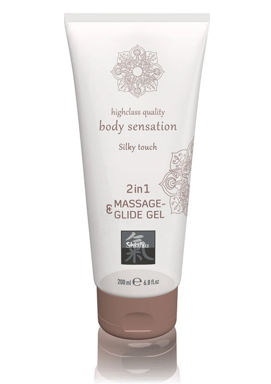 Bestel: Shiatsu 2 in 1 Massage & Glide Gel - bij Happytoys: de erotische sex webshop | liever Happy dan Easy ⭐⭐⭐⭐⭐ - Default Title - 90325 - NATUREL - 200
